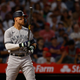 Aaron Judge #99 of the New York Yankees at Angel Stadium of Anaheim on August 31, 2022, in Anaheim, California.